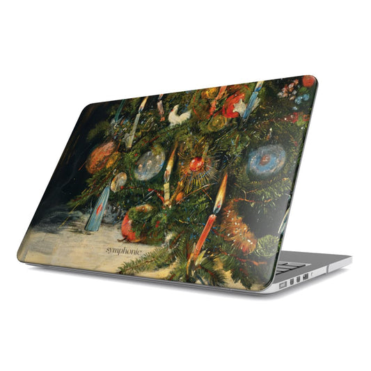 Christmas Tree Decorated with Lights - MacBook case